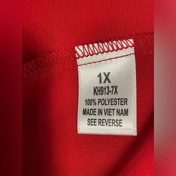 Impulsive bright red mullet top - Picture 6 of 7